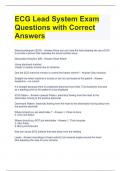 ECG Lead System Exam Questions with Correct Answers 