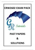 CRW2602 NOVEMBER 2023 EXAM PACK FOR MCQ 