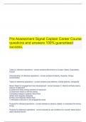   Pre Assessment Signal Captain Career Course questions and answers 100% guaranteed success.