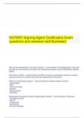   NOTARY Signing Agent Certification Exam questions and answers well illustrated.