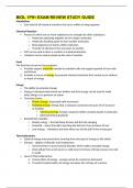 BIOL 1P91 EXAM REVIEW STUDY GUIDE