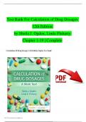 Test Bank For Calculation of Drug Dosages 12th Edition by Sheila J. Ogden, Linda Fluharty Chapter 1 - 19 |Newest Version