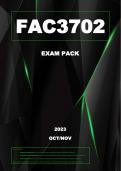 FAC3702 Updated Exam Pack (2024) Oct/Nov [A+ Guaranteed]