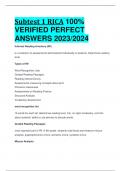 Subtest 1 RICA 100%  VERIFIED PERFECT  ANSWERS 2023/2024