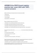 ARDMS Echo RDCS board registry practice test  exam 2023 with 100% correct answers