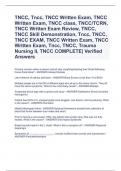 TNCC, Tncc, TNCC Written Exam, TNCC Written Exam, TNCC class, TNCC/TCRN, TNCC Written Exam Review, TNCC, TNCC Skill Demonstration, Tncc, TNCC, TNCC EXAM, TNCC Written Exam, TNCC Written Exam, Tncc, TNCC, Trauma Nursing II, TNCC COMPLETE| Verified Answers 