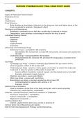 NURS350: PHARMACOLOGY FINAL EXAM STUDY GUIDE