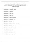 Hosa Medical Mathematics (Designed to memorize the medical mathematics conversion chart in preparation for hosa competition)