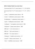 HOSA Medical Math Conversion Chart