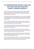 ATI COMPREHENSIVE RETAKE C 2023-2024  WITH NGN COMPLETE EXAM WITH  CORRECT ANSWERS GRADED A A nurse is caring for a client who has bipolar disorder and is experiencing acute  mania. The nurse obtained a verbal prescription for restraints. Which of the  fo