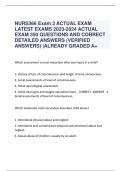 NURS366 Exam 3 ACTUAL EXAM  LATEST EXAMS 2023-2024 ACTUAL EXAM 350 QUESTIONS AND CORRECT DETAILED ANSWERS (VERIFIED ANSWERS) |ALREADY GRADED A+   