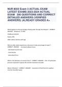 NUR 8022 Exam 3 ACTUAL EXAM LATEST EXAMS 2023-2024 ACTUAL  EXAM 200 QUESTIONS AND CORRECT  DETAILED ANSWERS (VERIFIED  ANSWERS) |ALREADY GRADED A+