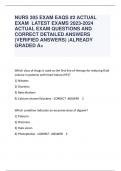 NURS 305 EXAM EAQS #2 ACTUAL EXAM  LATEST EXAMS 2023-2024 ACTUAL EXAM QUESTIONS AND CORRECT DETAILED ANSWERS (VERIFIED ANSWERS) |ALREADY GRADED A+   