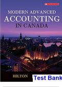 Modern Advanced Accounting in Canada 8th Edition Hilton Test Bank