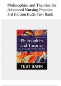 Philosophies and Theories for Advanced Nursing Practice 3rd Edition Butts Test Bank