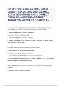 NR 601 Final Exam ACTUAL EXAM LATEST EXAMS 2023-2024 ACTUAL EXAM  QUESTIONS AND CORRECT DETAILED ANSWERS (VERIFIED ANSWERS) |ALREADY GRADED A+     