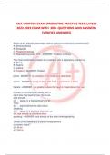 CNA WRITTEN EXAM (PROMETRIC PRACTICE TEST) (300+ QUESTIONS AND SOLUTIONS) A+ GUARANTEED