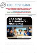 FULL TEST BANK Leading and Managing in Nursing 7th Edition by Yoder Wise Chapter 1-30 All With Complete Solutions 