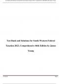 TEST BANK for South-Western Federal Taxation 2023: Individual Income Taxes 46th Edition by James Young, Annette Nellen, William Raabe, Mark Persellin, Sharon Lassar & Andrew D. Cuccia. A+