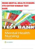 neebs mental health nursing  5th edition gorman test  bank 