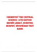 chemistry the central  science 14th edition  brown LeMay, Bursten,  Murphy, Woodward test  bank