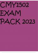 CMY1502 EXAM PACK 2023