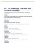 CET Self Assessment Exam With 100% Correct Answers 2023