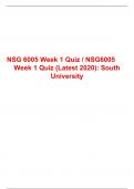 NSG 6005 Week 1 Quiz / NSG6005 Week 1 Quiz (Latest 2020): South University