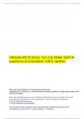  Ultimate RICA Study Tool Cal State TEACH questions and answers 100% verified.