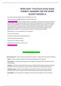 2023 NURS 5334 - Final Exam Study Guide CORRECT ANSWERS FOR THE GUIDE  ALEADY GRADED A