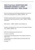 ISSA Final Exam QUESTIONS AND ANSWERS GRADED A LATEST VERSION 2023/2024 / REAL EXAM   