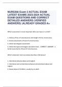 NURS366 Exam 3 ACTUAL EXAM LATEST EXAMS 2023-2024 ACTUAL  EXAM QUESTIONS AND CORRECT  DETAILED ANSWERS (VERIFIED  ANSWERS) |ALREADY GRADED A+