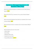 Dynatrace Managed Questions and Answers 100% Pass