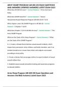 ARMY SHARP PROGRAM (AR 600-20) EXAM QUESTIONS AND ANSWERS (VERIFIED ANSWERS) LATEST EXAM 2023