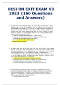 HESI RN EXIT EXAM V3 2023 {160 Questions and Answers}