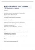 BCAT Exam 2023 with 100% correct answers