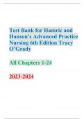 Test Bank for Hamric and Hanson's Advanced Practice Nursing 6th Edition Tracy O’Grady