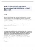 Exam (elaborations) Dialysis Test Review 2019 GRADED A UPDATED 2023/2024 LATEST VERSION  2 Exam (elaborations) CON 2370 Simplified Acquisition Procedures EXAM GRADED A LATEST 2023/2024  3 Exam (elaborations) CON 2370 Simplified Acquisition Procedures EXAM