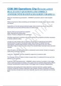 COB 291 Test 2 EXAM LATEST REAL EXAM  QUESTIONS AND CORRECT ANSWERS WITH  RATIONALES|ALREDY GRADED A+ If the optimal value of a variable is basic (not zero), then the reduced cost is always: - ANSWER- zero If the optimal value of a variable is zero and th