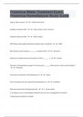 Fresenius Water Treatment Exam, Fresenius Hemodialysis Study Guide 236  Questions with 100% Correct Answers | Updated & Verified