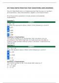 ATI TEAS MATH PRACTICE TEST Correctly Answered /LATEST UPDATE VERSION/ GRADED A+