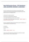 Hesi PN Practice Exam / 270 Questions AND ANSWERS GRADED A 2023/2024      The nurse is planning care for the a client who has fourth degree midline laceration that occurred during vaginal delivery of an 8 pound 10 ounce infant. What intervention has the h