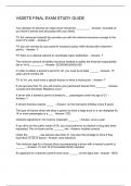 VADETS FINAL EXAM STUDY GUIDE