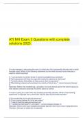  ATI MH Exam 3 Questions with complete solutions 2023.