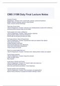 CMS 315M Daly Final Lecture Notes Exam