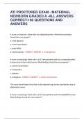 ATI PROCTORED EXAM - MATERNAL NEWBORN GRADED A -ALL ANSWERS CORRECT-180 QUESTIONS AND ANSWERS       A nurse is caring for a client who has oligohydraminios. What fetal anomalies should the nurse expect?  a. renal agenesis  b. atrial septal defect  c. spin