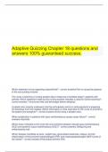  Adaptive Quizzing Chapter 18 questions and answers 100% guaranteed success.