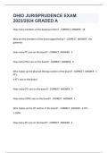 OHIO JURISPRUDENCE EXAM 2023/2024 GRADED A    How many members of the board are there? - CORRECT  ANSWER   16    Who are the members of the board appointed by? - CORRECT  ANSWER   the governor    How many PT's are on the board? - CORRECT  ANSWER   5   