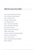 HESI A2 words (Questions and Answers) Latest Update