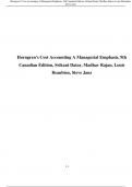 Horngren's Cost Accounting A Managerial Emphasis, 9th Canadian Edition, Srikant Datar, Madhav Rajan, Louis Beaubien, Steve Janz All Chapter A+